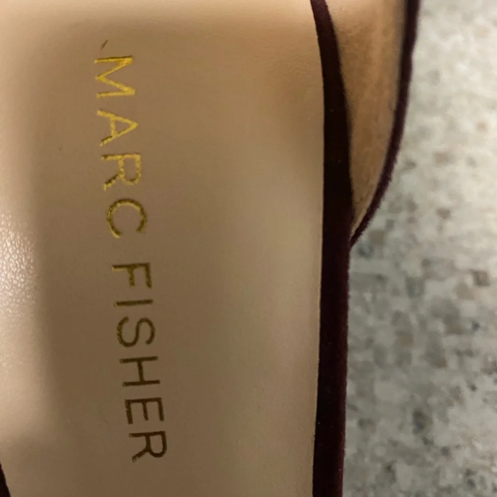 Marc Fisher Betye Jeweled Burgundy Shoes Size 8M. NWOT. 4 inch Heels Beautiful - Picture 5 of 16